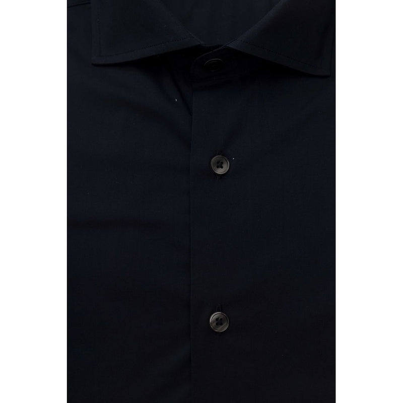 Bagutta Blue Cotton Men's Slim Fit Shirt