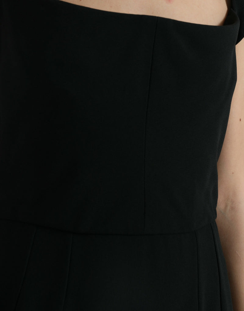 Robe sans manches Dolce & Gabbana en cady noir