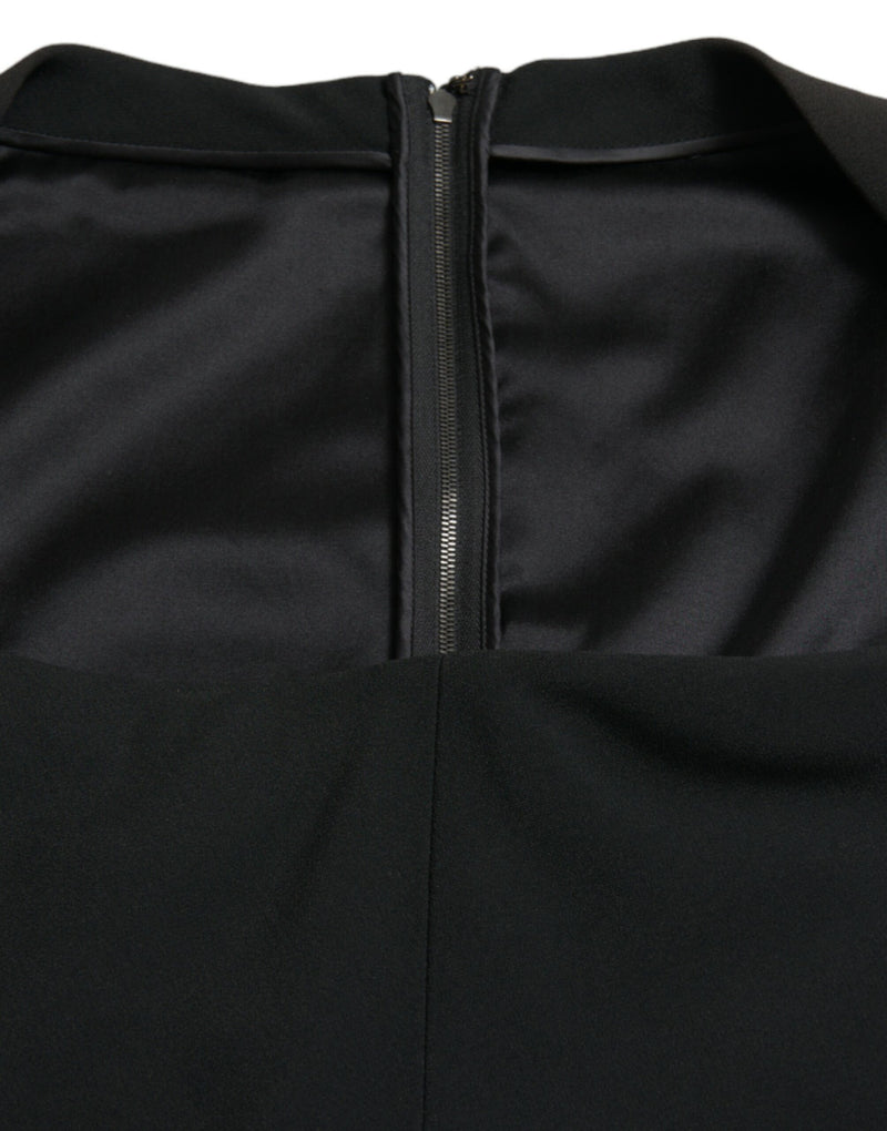 Robe sans manches Dolce & Gabbana en cady noir