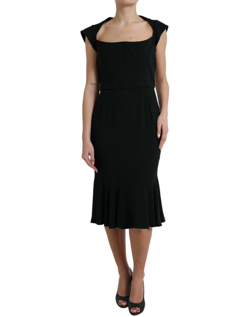Robe sans manches Dolce & Gabbana en cady noir