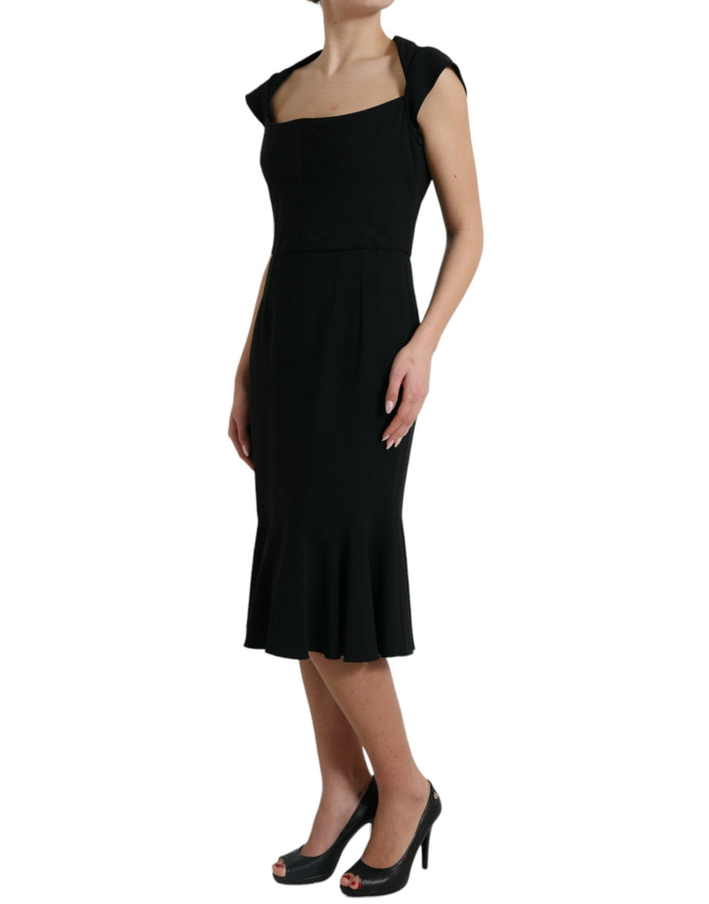 Robe sans manches Dolce & Gabbana en cady noir