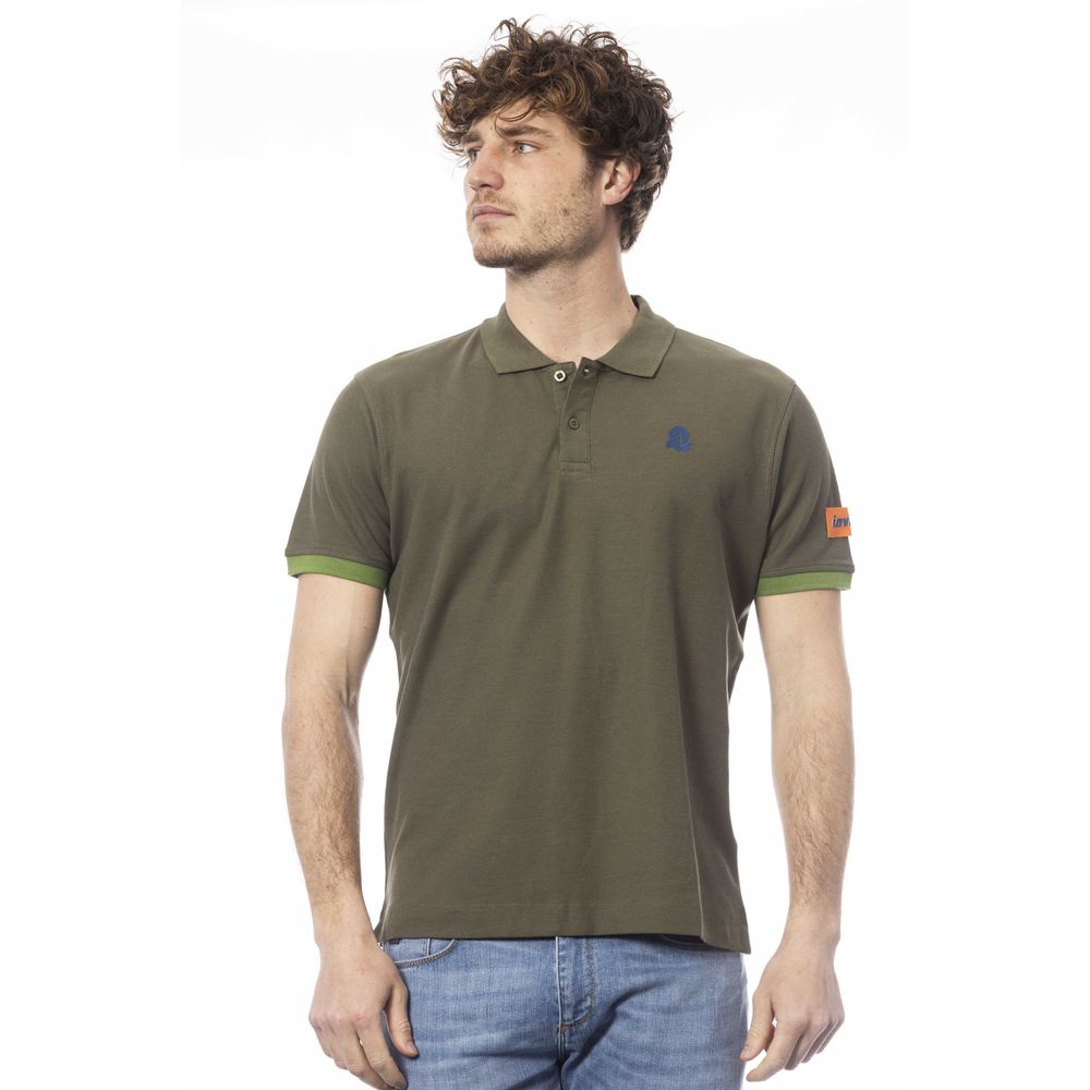 Polo homme en coton vert Invicta