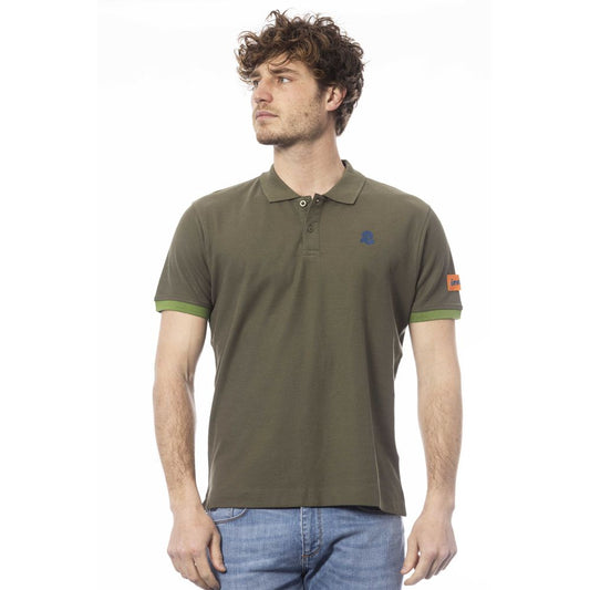 Polo homme en coton vert Invicta