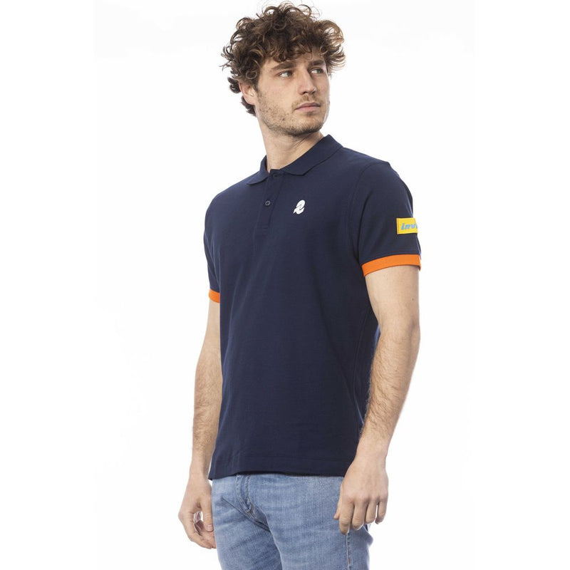 Invicta blauw katoenen heren polo shirt