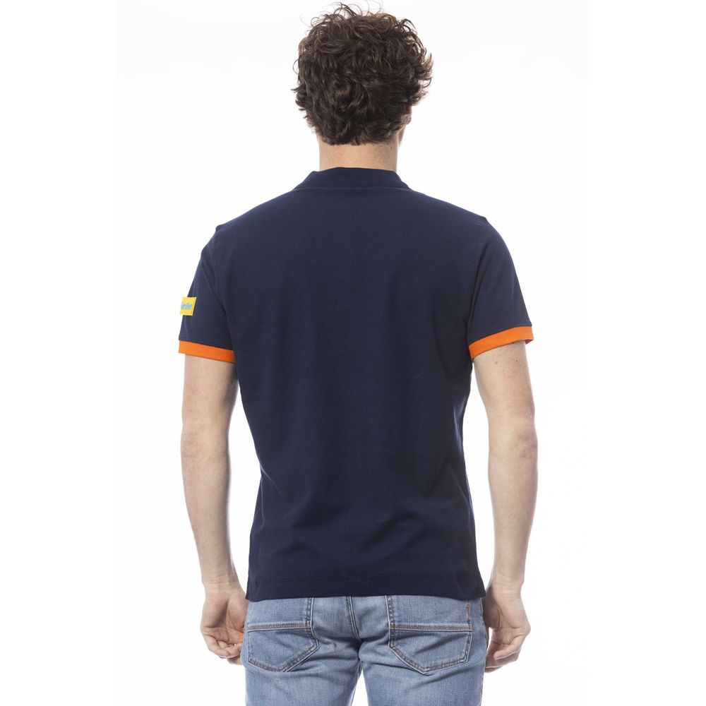 Polo homme en coton bleu Invicta