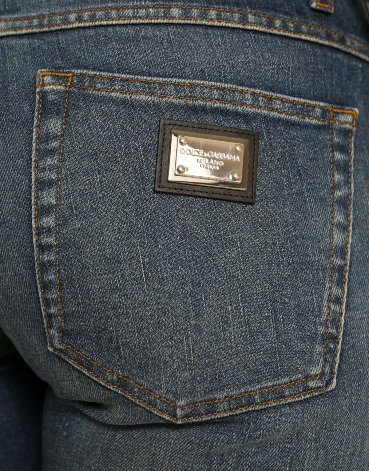 Dolce & Gabbana Blue Boyfriend Mid Waist Denim Jeans