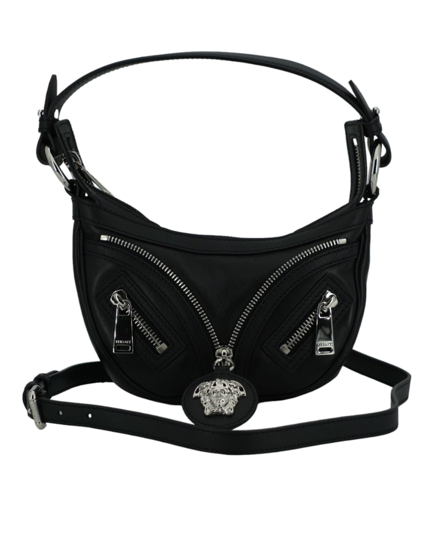 Mini sac à bandoulière Versace noir élégant