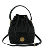 Sac seau élégant en cuir noir Medusa de Versace
