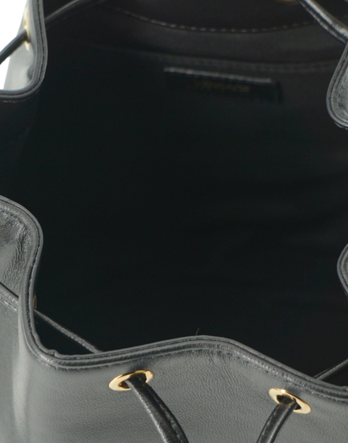 Sac seau élégant en cuir noir Medusa de Versace