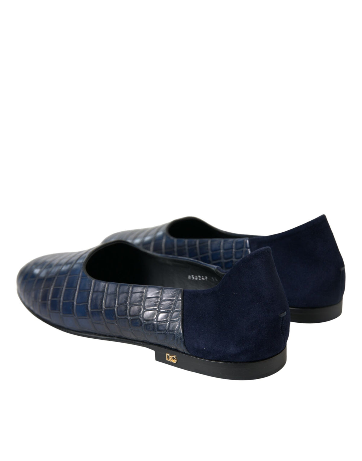 Dolce & Gabbana Blue Crocodile Leather Loafers Slip-On Shoes