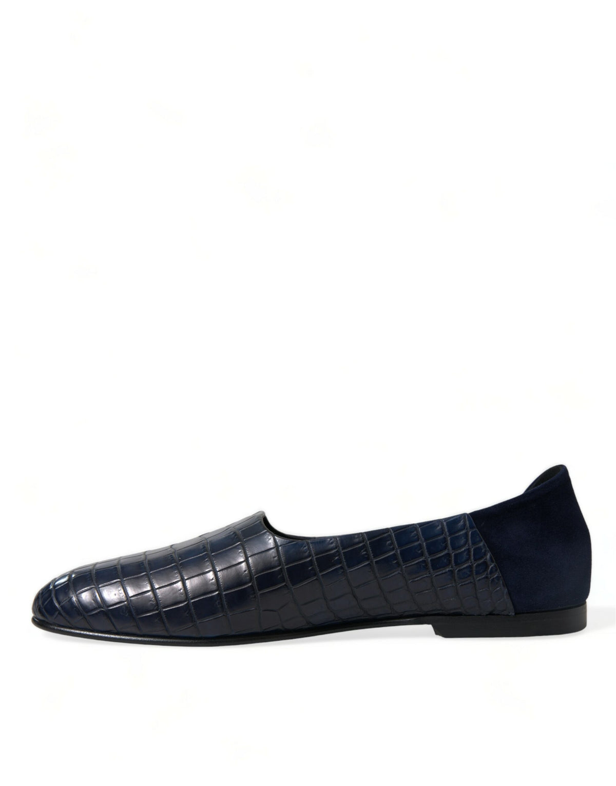 Dolce & Gabbana Blue Crocodile Leather Loafers Slip-On Shoes