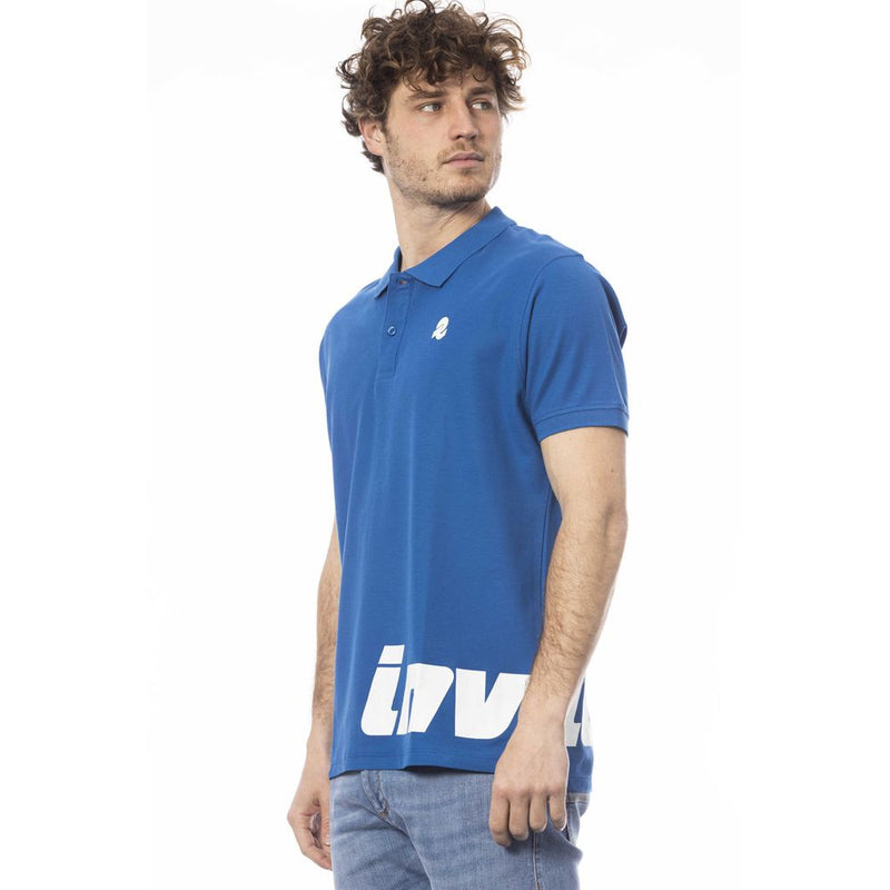 Polo homme en coton bleu Invicta