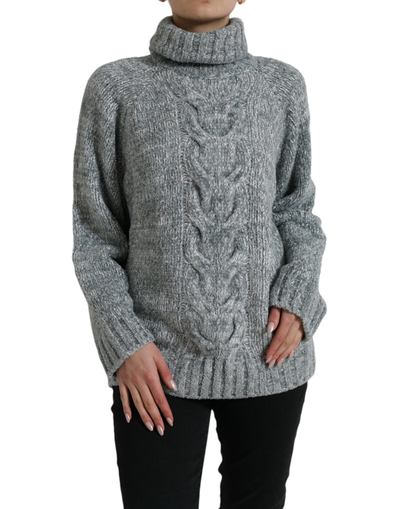 Pull en cachemire gris Dolce & Gabbana à col roulé