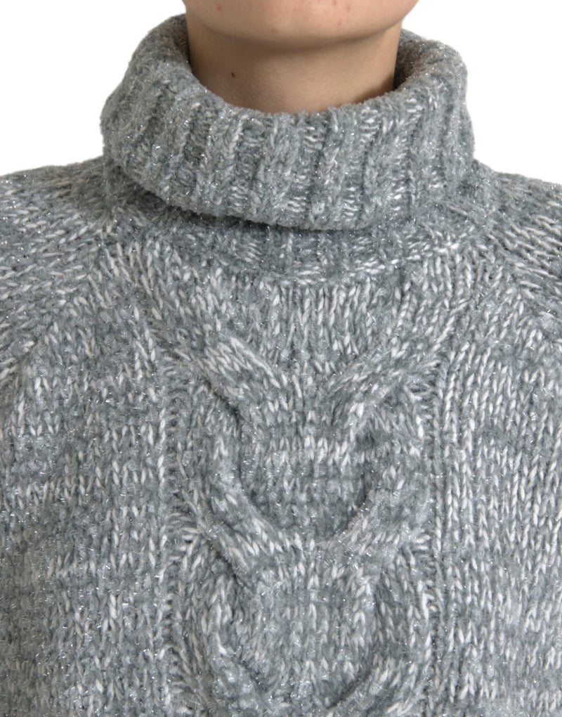 Pull en cachemire gris Dolce & Gabbana à col roulé