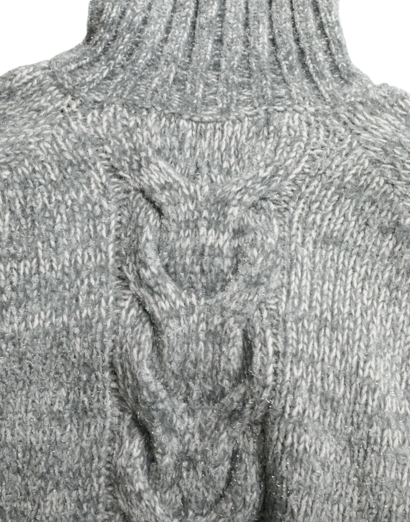 Pull en cachemire gris Dolce & Gabbana à col roulé