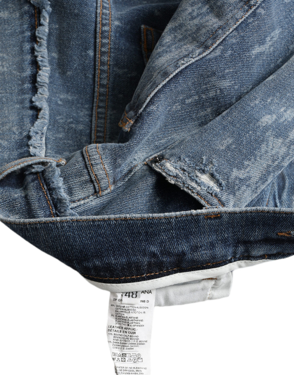 Jeans en jean skinny stretch en coton bleu lavé de Dolce &amp; Gabbana