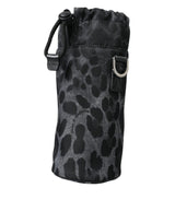 Sac fourre-tout rond et fin à motif léopard noir Dolce & Gabbana