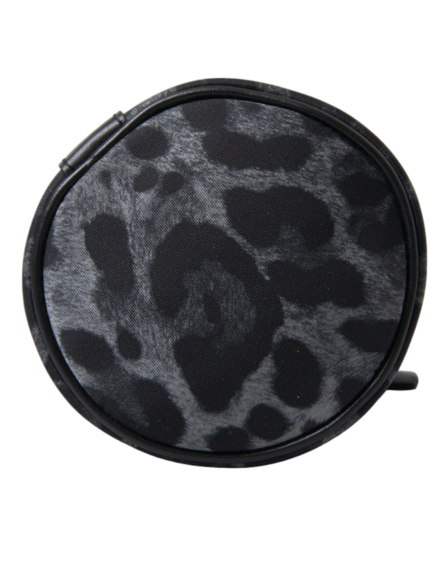 Dolce & Gabbana Zwarte Luipaard Ronde Slanke Tote Flessenhouder Tas