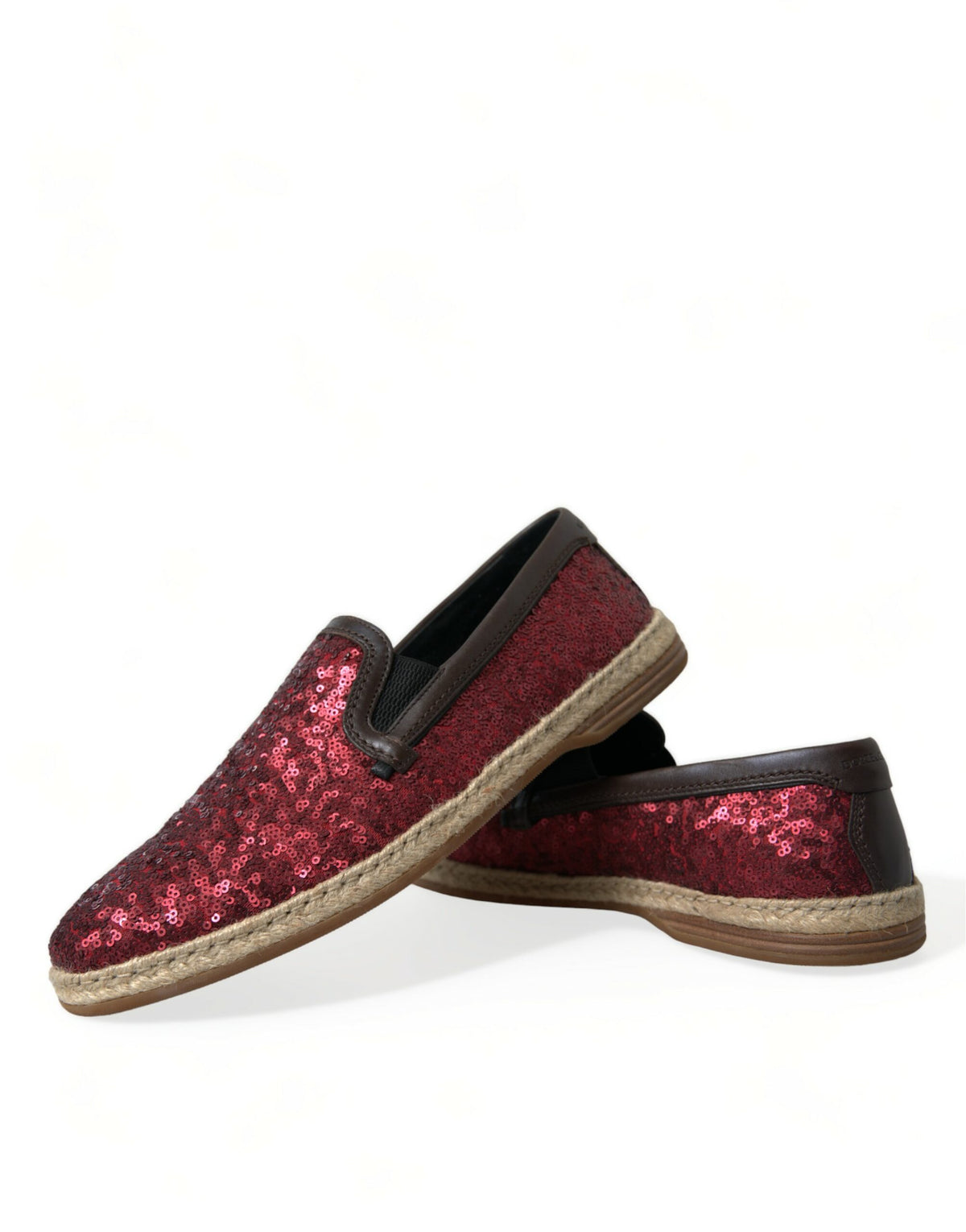 Dolce & Gabbana Red Sequined Loafers for Men