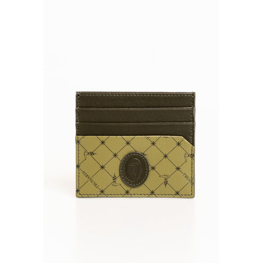 Portefeuille homme en cuir vert Trussardi