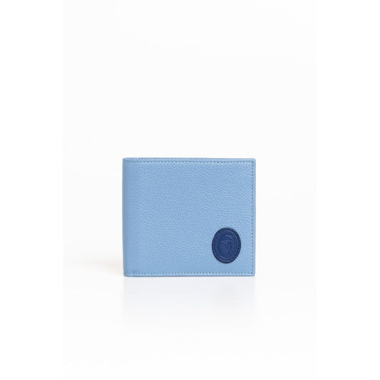 Portefeuille homme Trussardi en cuir bleu clair
