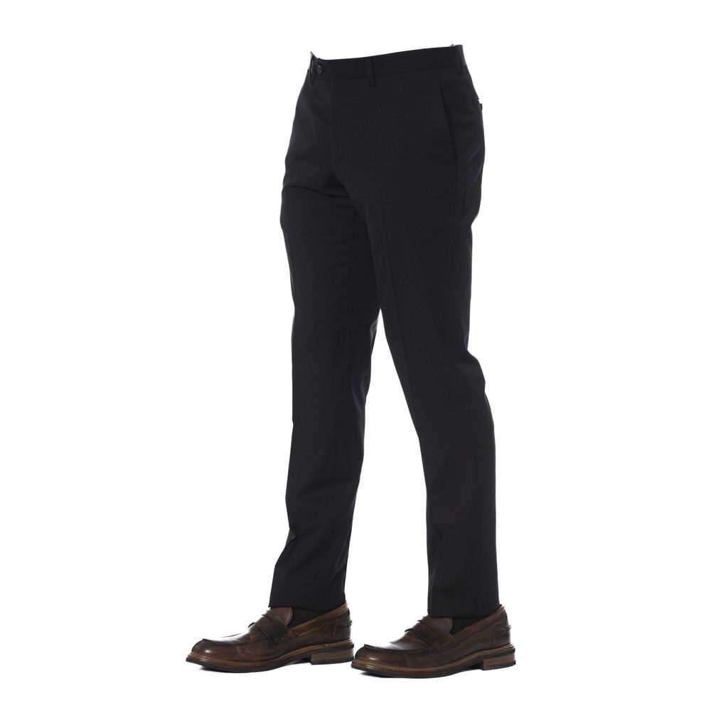 Pantalon homme en laine vierge noire de Trussardi