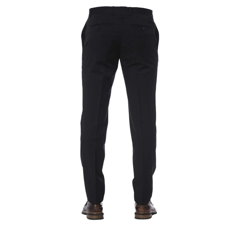 Trussardi zwarte herenbroek van maagdelijke wol