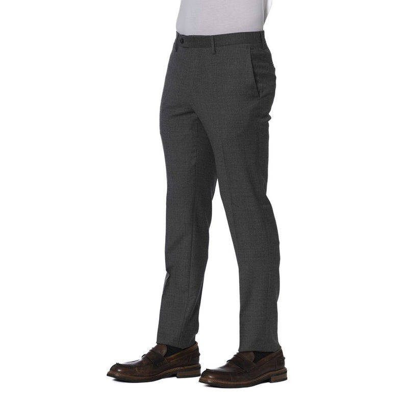 Trussardi grijze wollen herenbroek