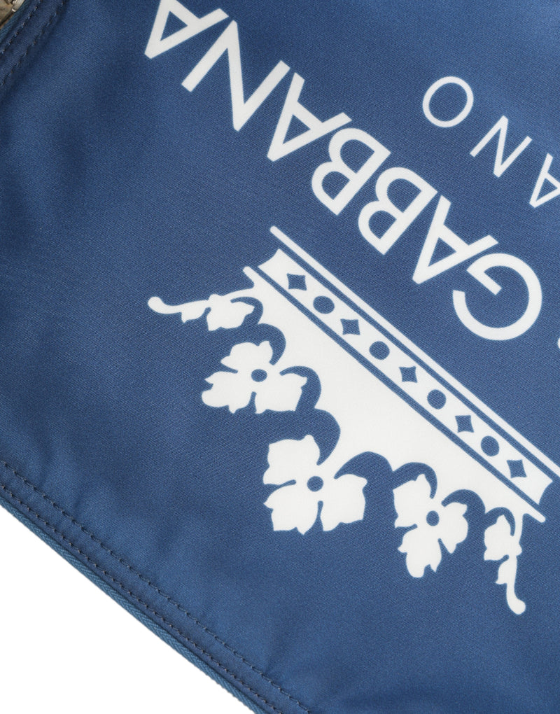 Pochette en nylon bleu imprimé DG Milano pour homme Dolce & Gabbana
