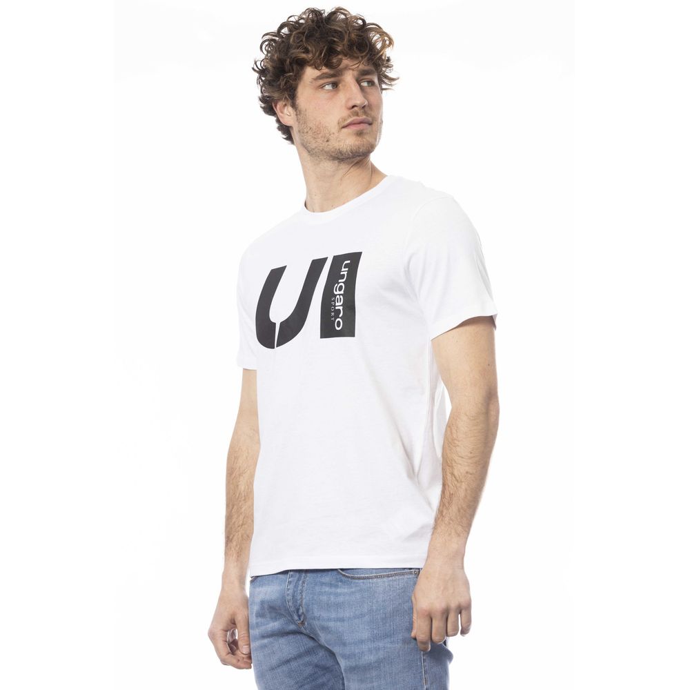 T-shirt homme en coton blanc Ungaro Sport