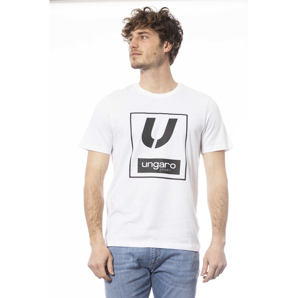 T-shirt homme en coton blanc Ungaro Sport