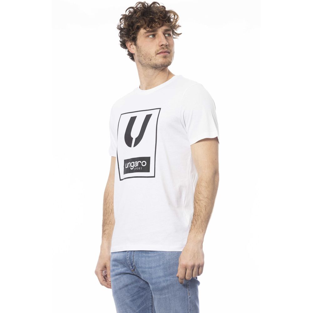 T-shirt homme en coton blanc Ungaro Sport