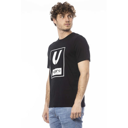 T-shirt homme en coton noir Ungaro Sport
