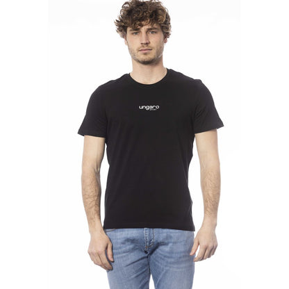 T-shirt homme en coton noir Ungaro Sport