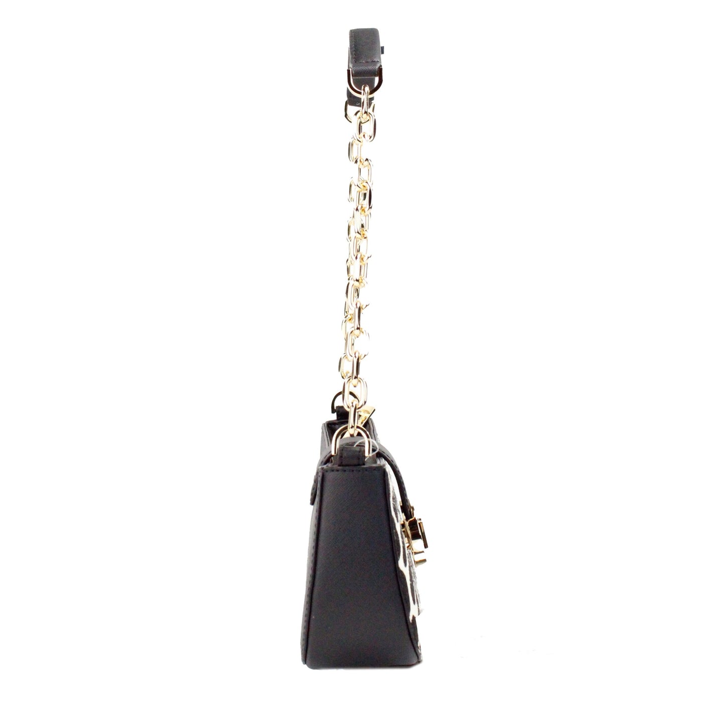 Petit sac à bandoulière Michael Kors Carmen en cuir de veau noir