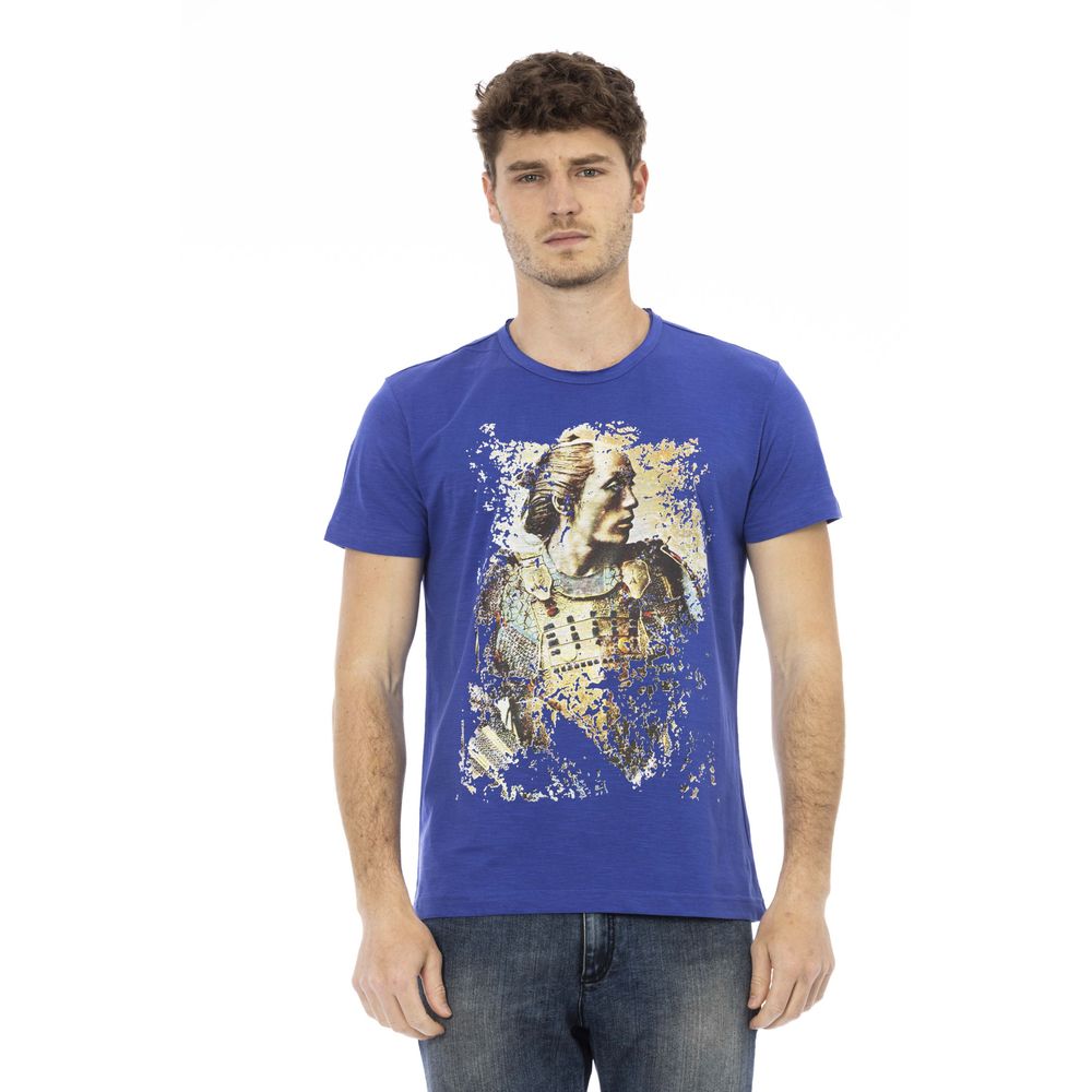 T-shirt homme en coton bleu Trussardi Action