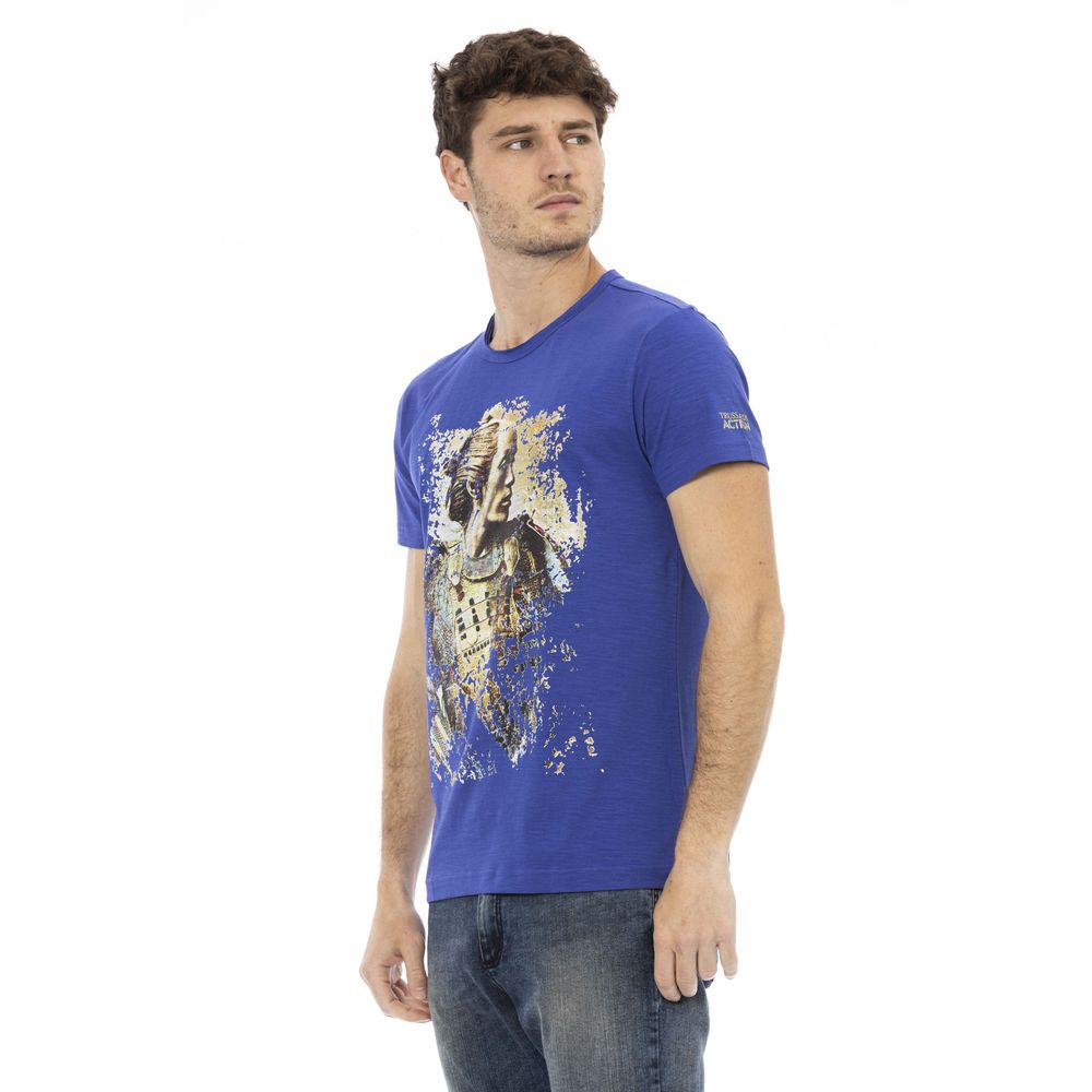 T-shirt homme en coton bleu Trussardi Action