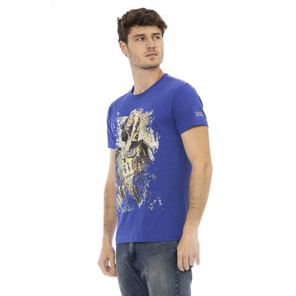 T-shirt homme en coton bleu Trussardi Action