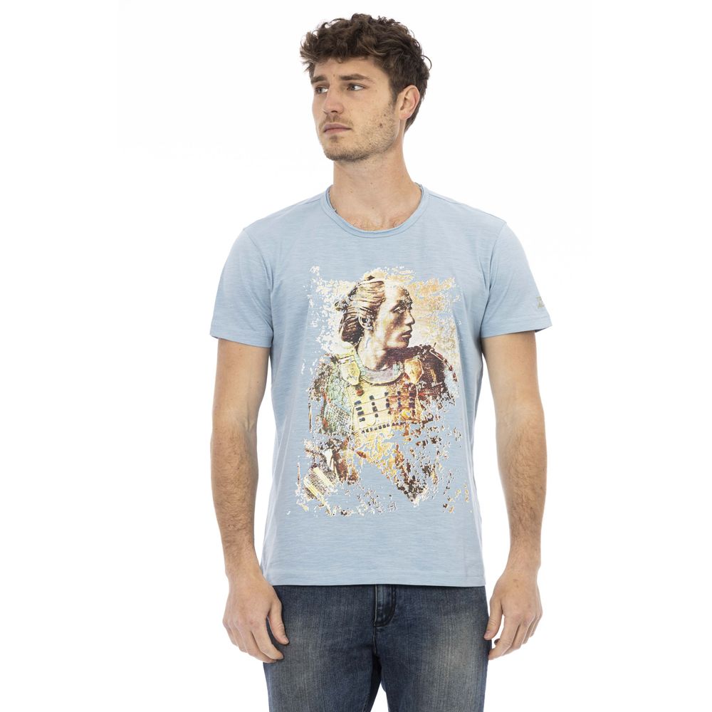 T-shirt homme en coton bleu clair Trussardi Action