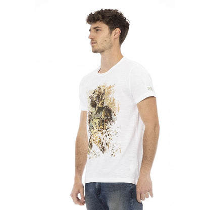 T-shirt homme en coton blanc Trussardi Action