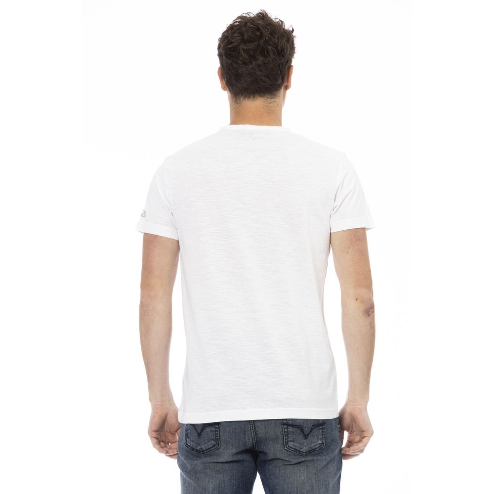 T-shirt homme en coton blanc Trussardi Action