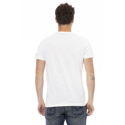 T-shirt homme en coton blanc Trussardi Action