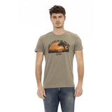 T-shirt homme en coton vert Trussardi Action