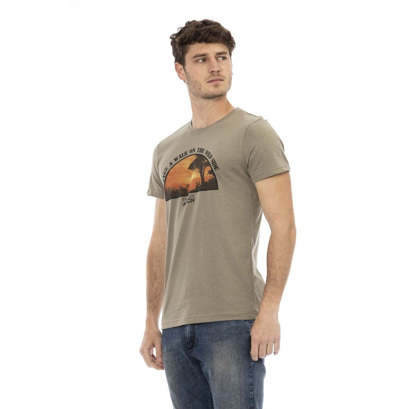 T-shirt homme en coton vert Trussardi Action