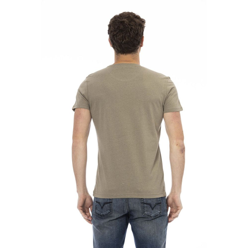 T-shirt homme en coton vert Trussardi Action