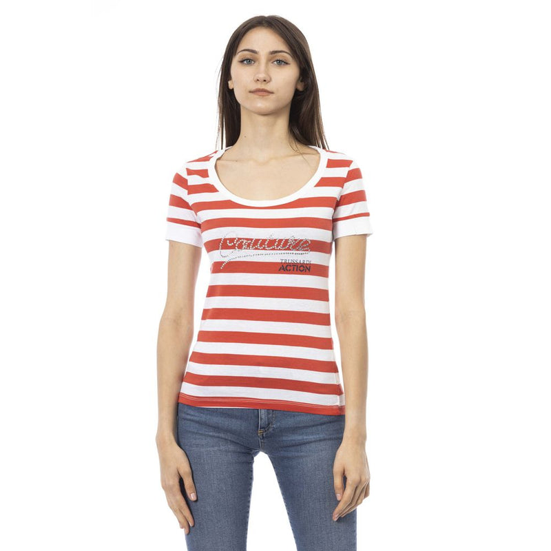 Trussardi Action T-Shirt Femme Multicolore en Coton - Élégant et Confortable