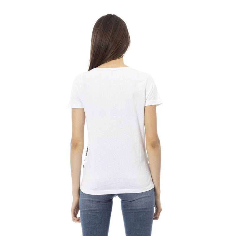 Trussardi Action T-Shirt Femme en Coton Blanc - Chic et Confortable