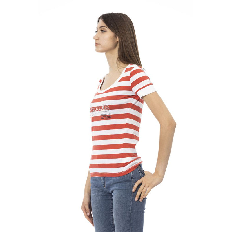 Trussardi Action T-Shirt Femme Multicolore en Coton - Élégant et Confortable