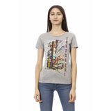 Trussardi Action T-shirt Femme en Coton Gris - Élégance et Confort