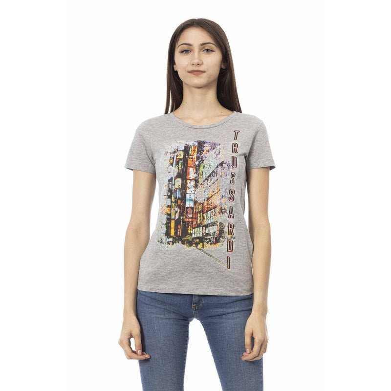Trussardi Action T-shirt Femme en Coton Gris - Élégance et Confort